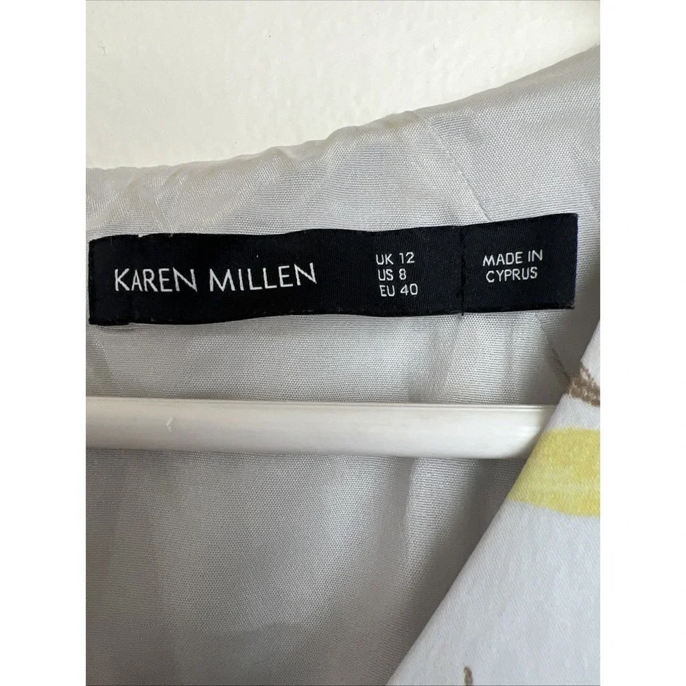 Karen Millen Designer Cocktail Dress‎ 8 Floral Cherry Blossoms Event Party